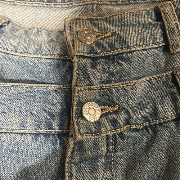 COPY - ZARA Asymmetrical Wide Leg Double Waistband Jeans Size 12 - Picture 8 of 10